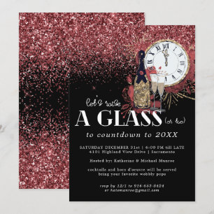 Party Einladung von Glitz und Glamour Silvester