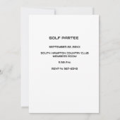 Party Einladung von Golfklubmitgliedern (Rückseite)