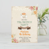 Party Einladung von Herbsttee und Brunch (Stehend Vorderseite)