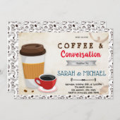 Party Einladung von Kaffee und Konversation (Vorne/Hinten)