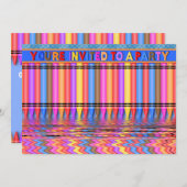 PARTY EINLADUNG VON KINDERN - ZWECK MULTI/KRAYON (Vorne/Hinten)