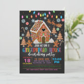 Party Einladung von Lebkuchendekor - Bl (Stehend Vorderseite)