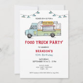 Party Einladung von LKW-Kindergeburtstagen (Vorderseite)