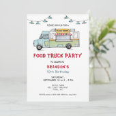 Party Einladung von LKW-Kindergeburtstagen (Stehend Vorderseite)