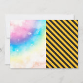 Party Einladung von Lkw und Regenbogengelenken (Rückseite)