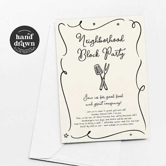 Party Einladung von Nachbarschaftsblöcken