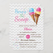 Party Einladung von niedlichem Eiscreme-Kindergebu (Vorne/Hinten)