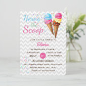 Party Einladung von niedlichem Eiscreme-Kindergebu (Stehend Vorderseite)