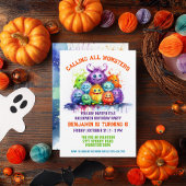 Party Einladung von niedlichen Monstern Kindergebu