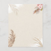 Party Einladung von Pampas-Gras-Rundrahmen (Rückseite)