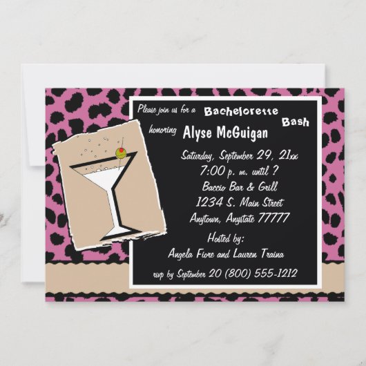 Party Einladung von Rose und Milchschokolade (Vorderseite)