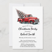 Party Einladung von Rotlastwagen (Vorderseite)