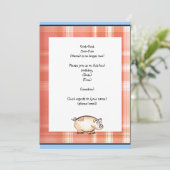 Party Einladung von Schweinefleischbetrieben (Stehend Vorderseite)