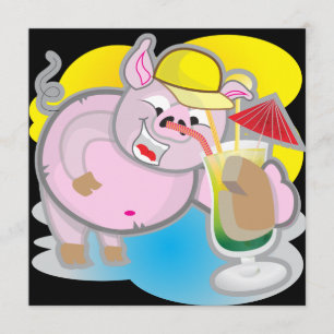 Party Einladung von Schweinen