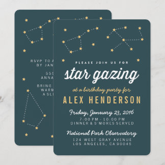 Party Einladung von Star Gazing Kindergeburtstag