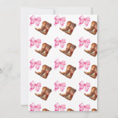 Party Einladung von Stiefeln oder Bögen (Rückseite)