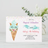 Party Einladung von Unicoreis (Stehend Vorderseite)