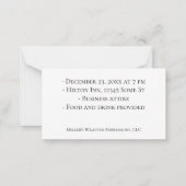 Party Einladung von Unternehmen (Rückseite)