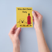 Party Einladung von Wein und Käse Flyer (Gruppe)