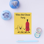 Party Einladung von Wein und Käse Flyer (Einzeln)