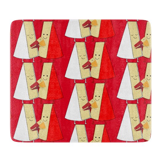 Party Einladung von Wein und Käse Schneidebrett (Vorderseite)