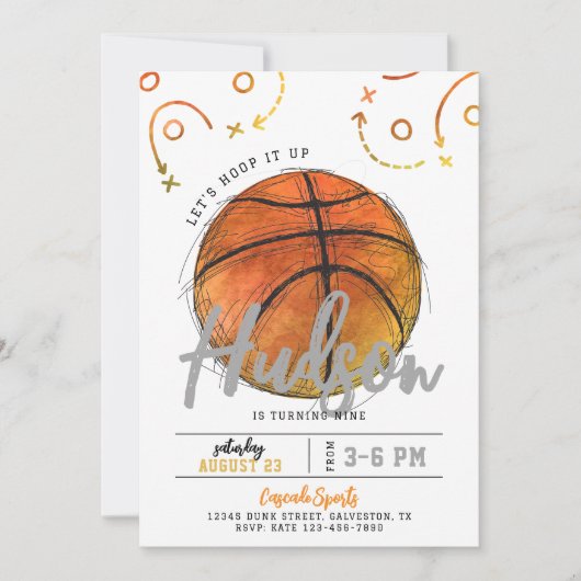 Party Einladung Wasserfarbe (Vorderseite)