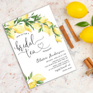Party Einladung Wasserfarbe Lemon Bridal