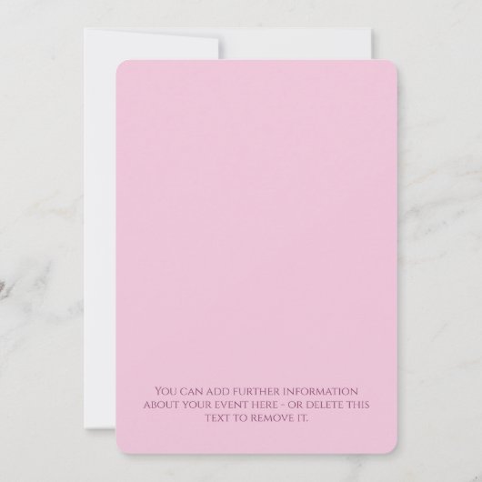 Party Einladung Wasserfarbe Valentine (Rückseite)