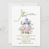 Party Einladung Wasserfarben Laterne (Vorderseite)