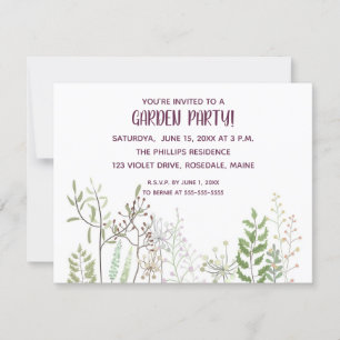 Party Einladung Watercolor Garden
