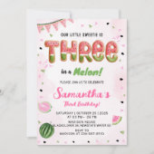 Party Einladung Watermelon 3. Geburtstag (Vorderseite)