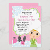 Party Einladung Wellness-Center-GeburtstagMani (Vorne/Hinten)