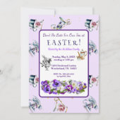 Party Einladung "White Rabbit Oaster Tee" (Vorderseite)