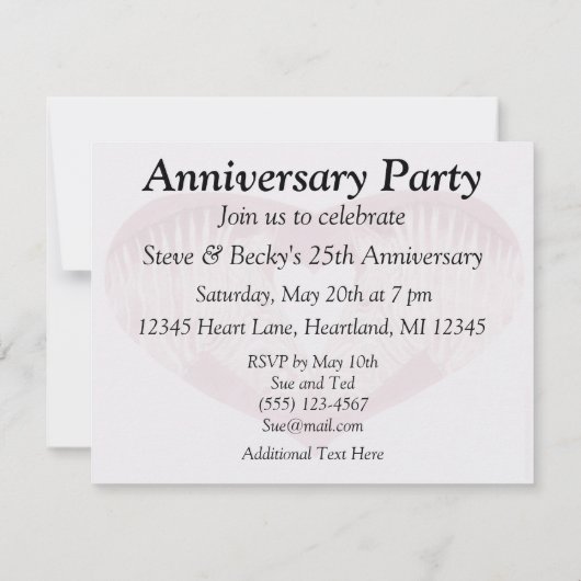 Party Einladung - Zebras & Heart (Rückseite)