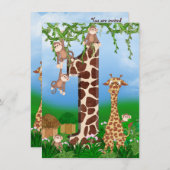 Party Einladung zum 1. Geburtstag (Vorne/Hinten)