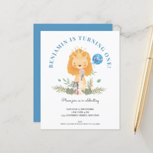 Party Einladung zum 1. Geburtstag der Löwenjungen