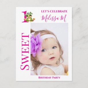Party Einladung zum 1. Geburtstag Postkarte