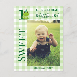 Party Einladung zum 1. Geburtstag Postkarte