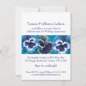 Party Einladung zum 1. Hochzeitstag blau (Rückseite)