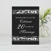 Party Einladung zum 20. Geburtstag der Schwarzen F (Stehend Vorderseite)