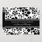 Party Einladung zum 20. Geburtstag der Schwarzen F (Vorne/Hinten)