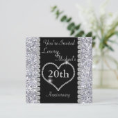 Party Einladung zum 20. Jahrestag (Stehend Vorderseite)