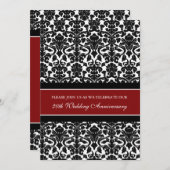 Party Einladung zum 20. Jubiläum von Red Damask (Vorne/Hinten)