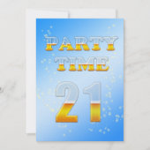 Party Einladung zum 21. (Vorderseite)