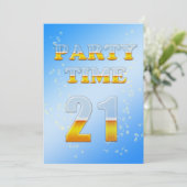 Party Einladung zum 21. (Stehend Vorderseite)