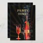Party Einladung zum 21. (Vorne/Hinten)