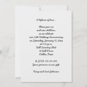 Party Einladung zum 25. Hochzeitstag (Rückseite)