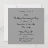 Party Einladung zum 25. Hochzeitstag (Rückseite)