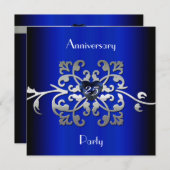 Party Einladung zum 25. Hochzeitstag (Vorne/Hinten)