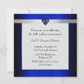 Party Einladung zum 25. Hochzeitstag (Rückseite)